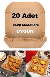 Büyük Boy Air Fryer Fritöz Pişirme Kağıdı 20 Adet