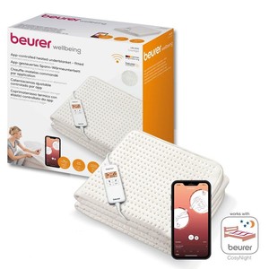  Beurer UB 200 CosyNight Connect Bluetooth Bağlantılı Kayma Önleyici Lastikli Isıtmalı Yatak Altı Ped - Elektrikli Alt Battaniye